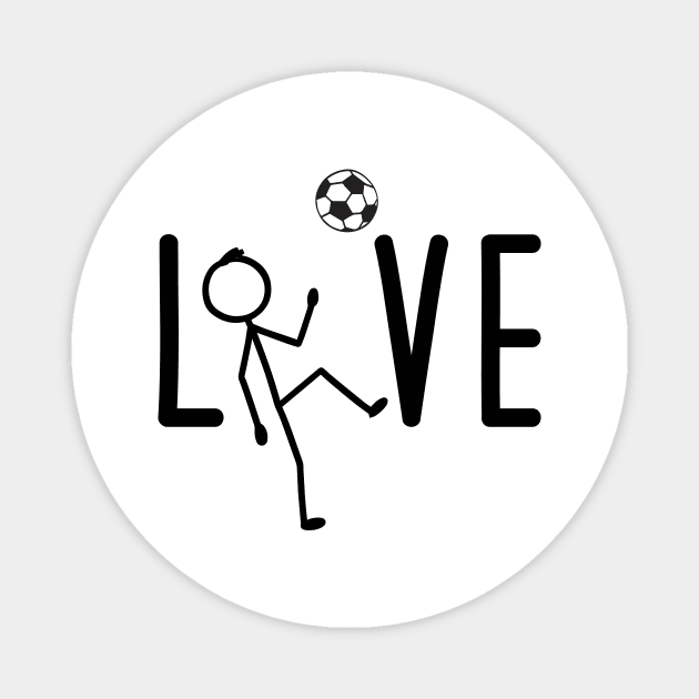 Cute Soccer Player Love Soccer Birthday Gift For Soccer Fans Magnet by mrsmitful01